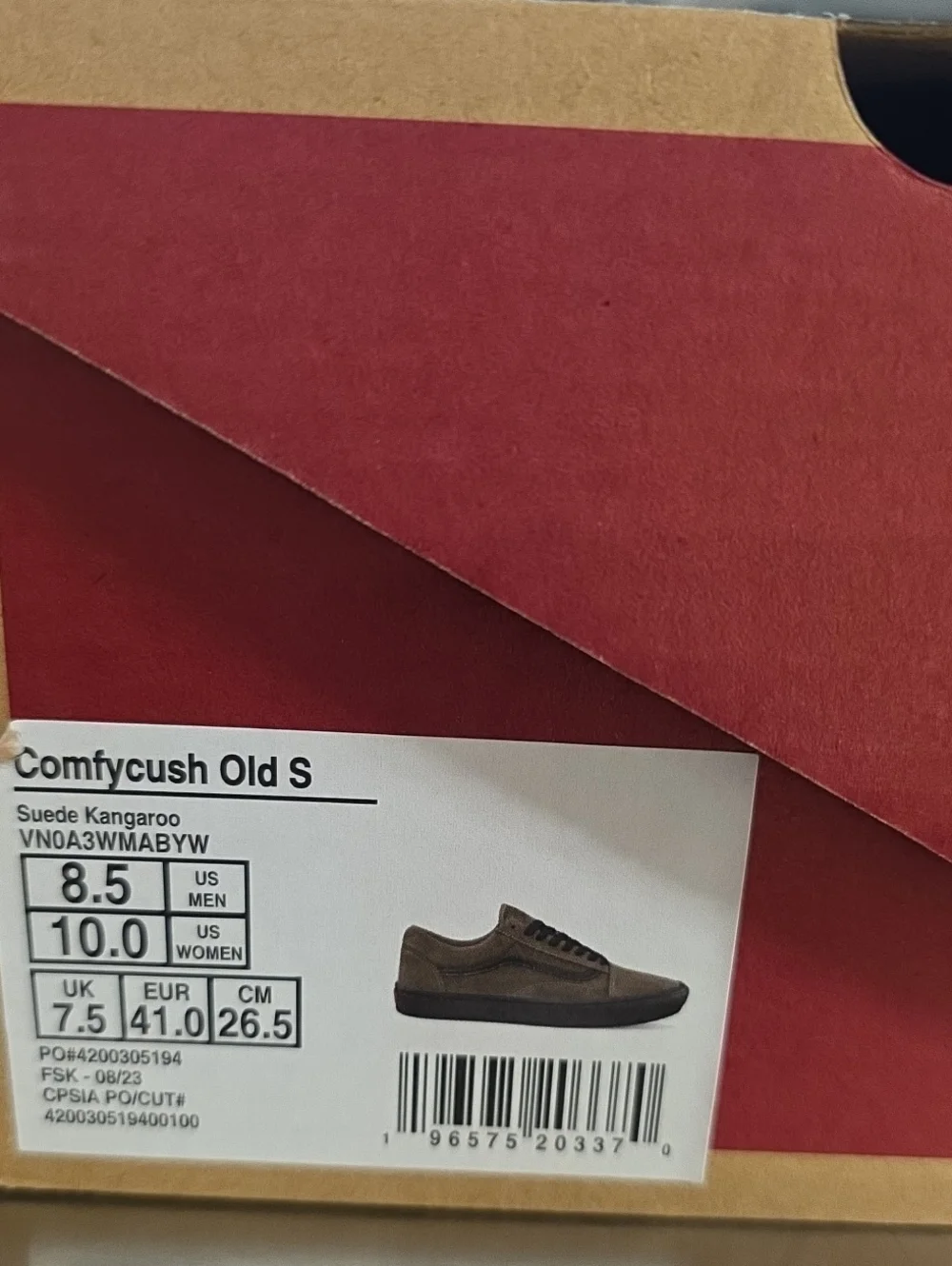 Vans ComfyCush Old Skool Suede Kangaroo Shoes Men's 8.5 Womens 10.0 New With Box